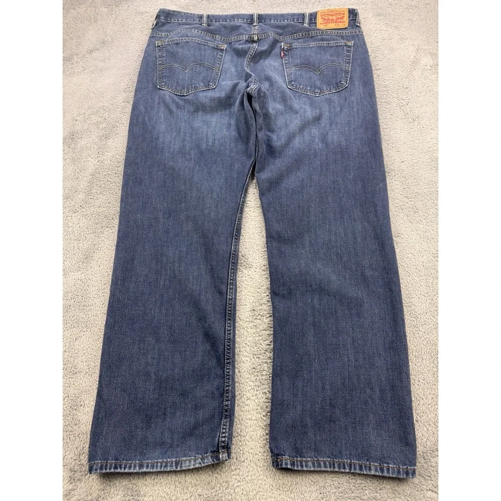Levis 569 Jeans Men 40x32 Blue Loose Baggy Straight Whisker Distress Denim‎